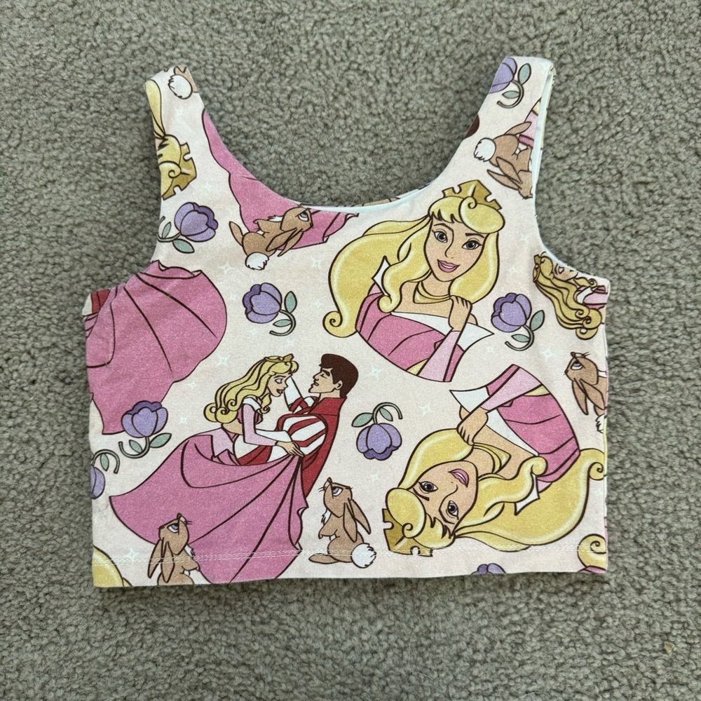 Disney Aurora Crop Top (size 8/10)